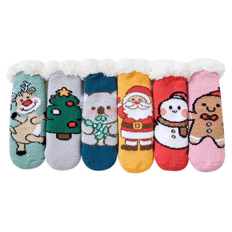 Baby Socks Coral Velvet Cartoon Christmas Socks Home Thicked Middle Tube Sleep Socks Lamb Velvet Plus Velvet Floor Socks Baby Socks Coral Velvet Cartoon Christmas Socks Home Thicked Middle Tube Sleep Socks Lamb Velvet Plus Velvet Floor Socks