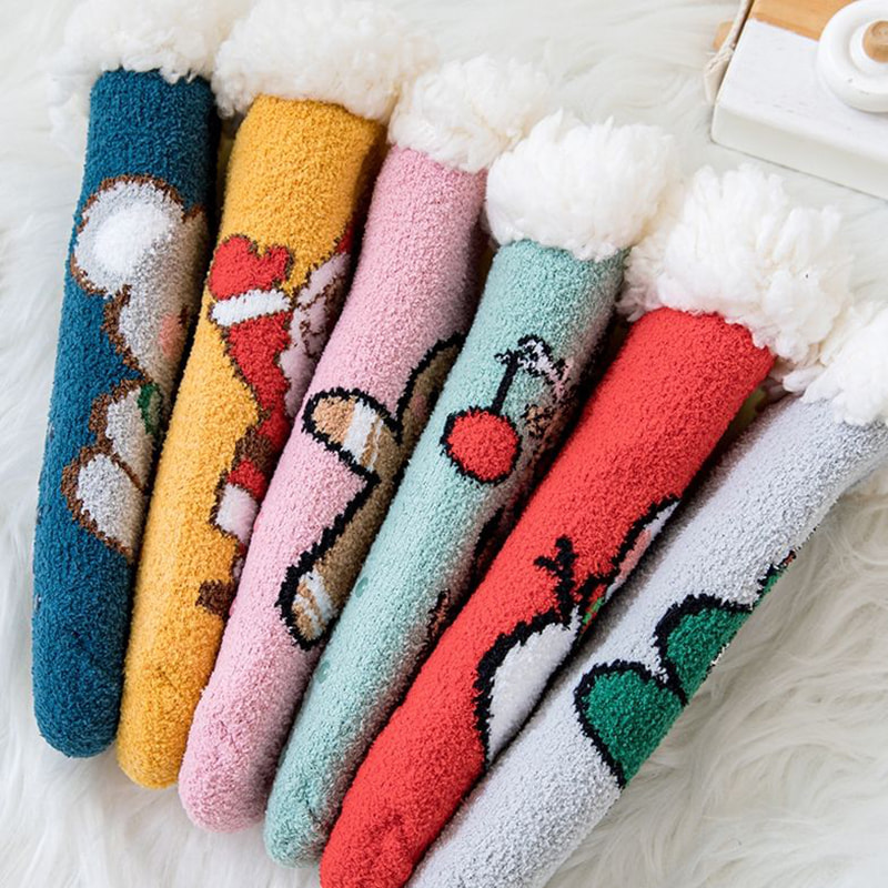 Baby Socks Coral Velvet Cartoon Christmas Socks Home Thicked Middle Tube Sleep Socks Lamb Velvet Plus Velvet Floor Socks Baby Socks Coral Velvet Cartoon Christmas Socks Home Thicked Middle Tube Sleep Socks Lamb Velvet Plus Velvet Floor Socks